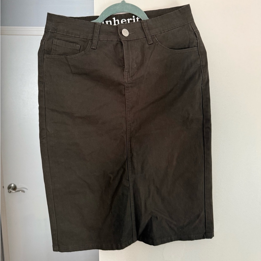 Chocolate Brown Pencil Skirt